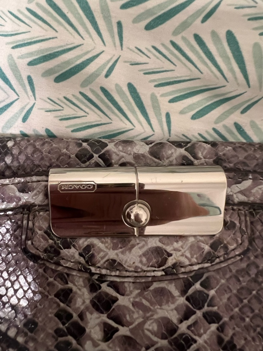 Coach Kristin Python-Embossed Slim Envelope Wallet - Picture 5 of 7
